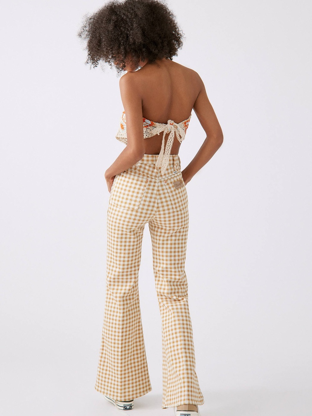 Wrangler Yellow Gingham Flare Pants - Picture 5 of 6